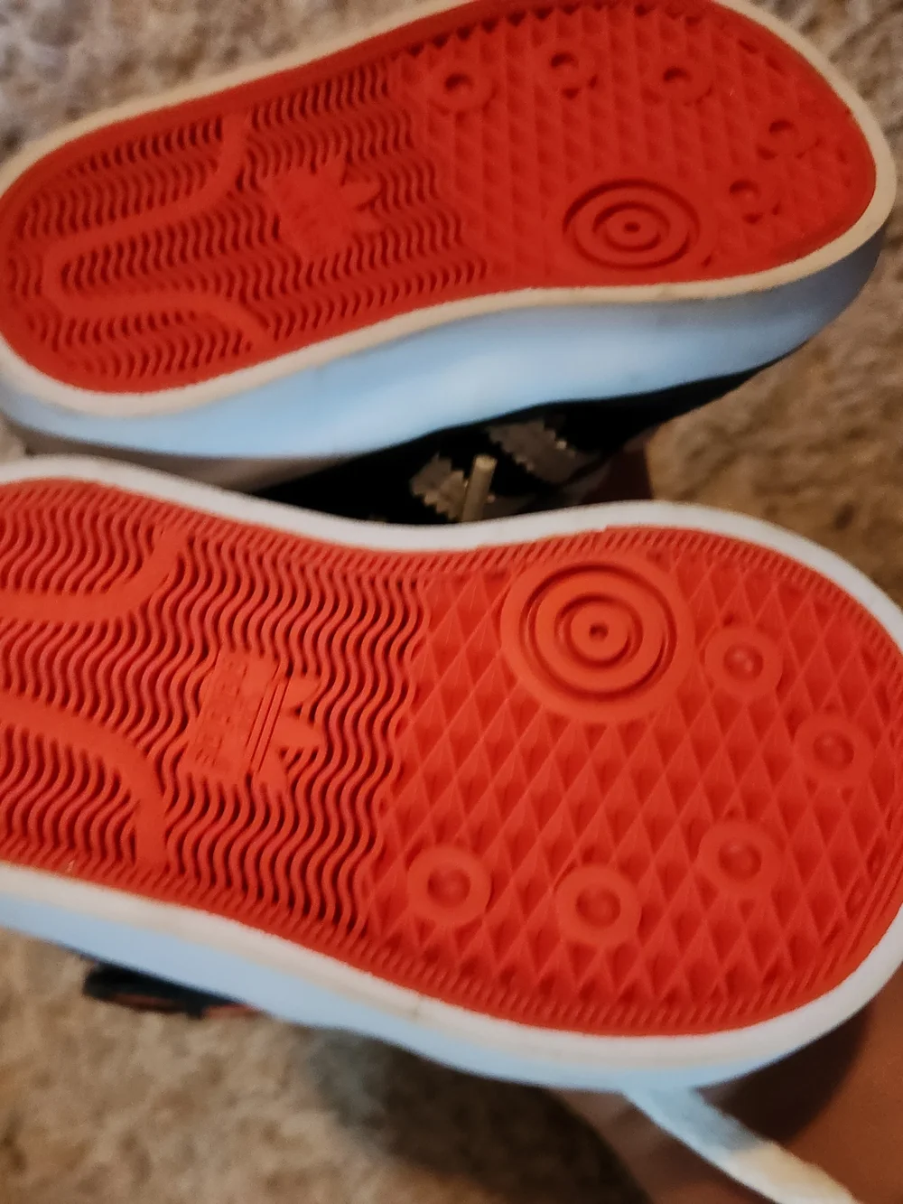 adidas Kids Black and White High-Top Sneakers with Orange Accent
